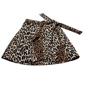 TRASHY DIVA Mini Wrap Skirt Leopard Animal Print Women's Size 2 NWT Punk Goth
